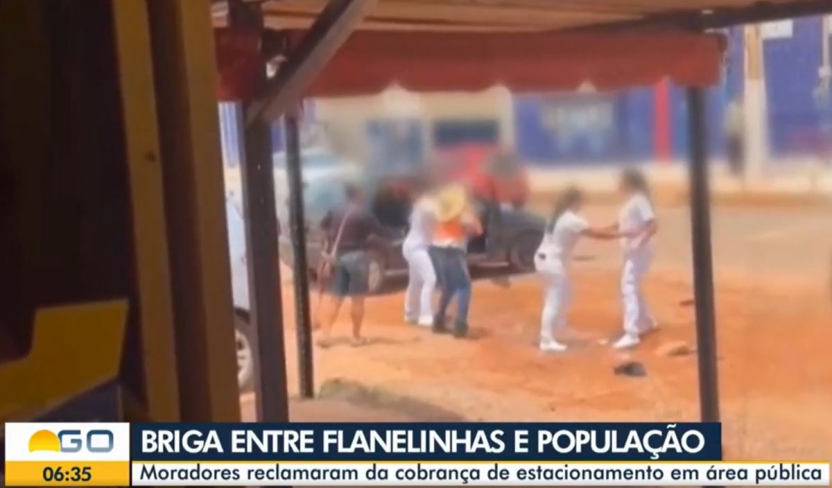 Flanelinha e motorista trocam socos em briga por estacionamento em Valparaíso de Goiás