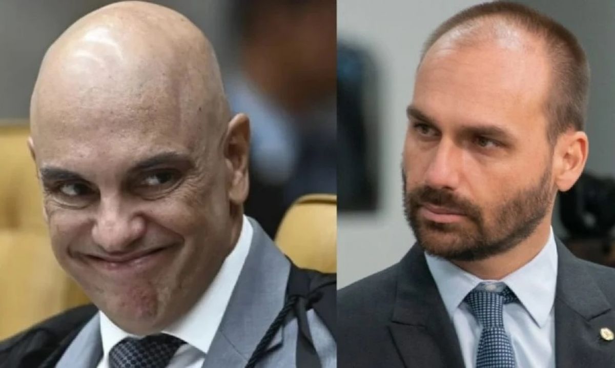 Alexandre Moraes vai analisar pedido de retenção do passaporte de Eduardo Bolsonaro